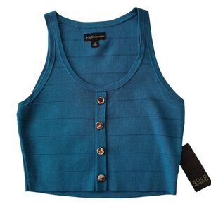 NWT TEAL SCOOP-NECK CROP TOP SIZE SMALL